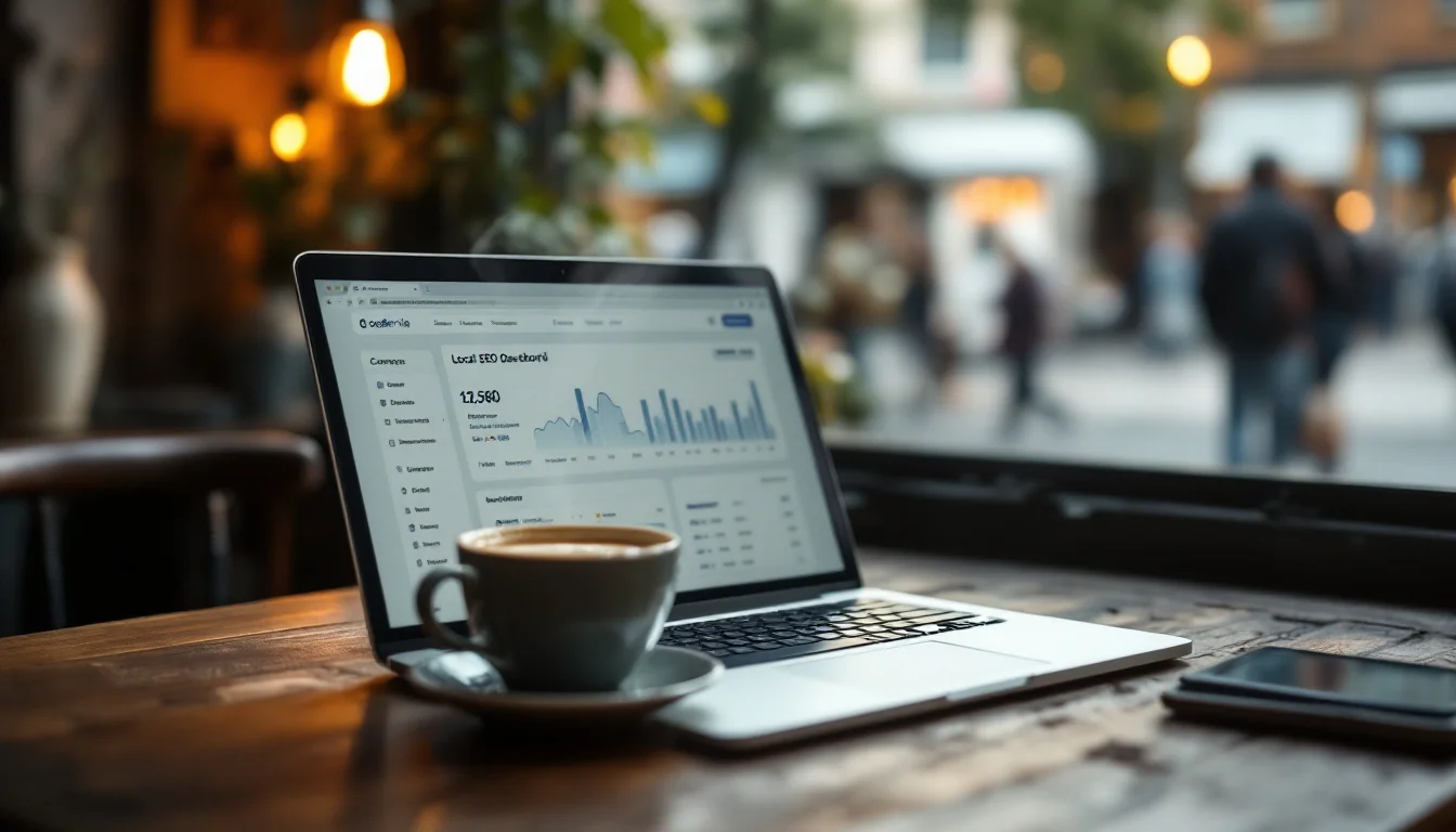 Comparison Of Local SEO Services In Fife — A Delta Digital team member consulting with a Dunfermline café owner over a lap