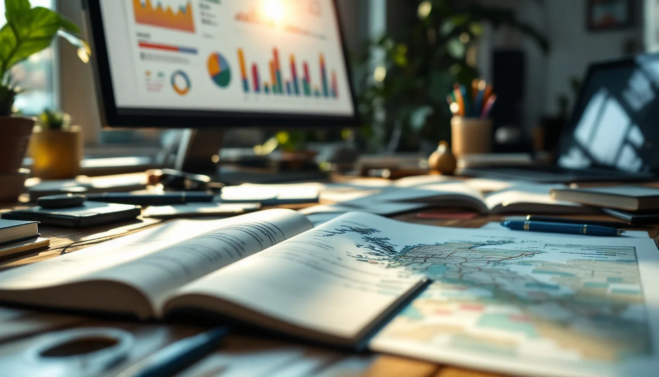 Best SEO Practices For Businesses In Scotland — A Scottish entrepreneur reviewing SEO analytics and audit reports on a large mon
